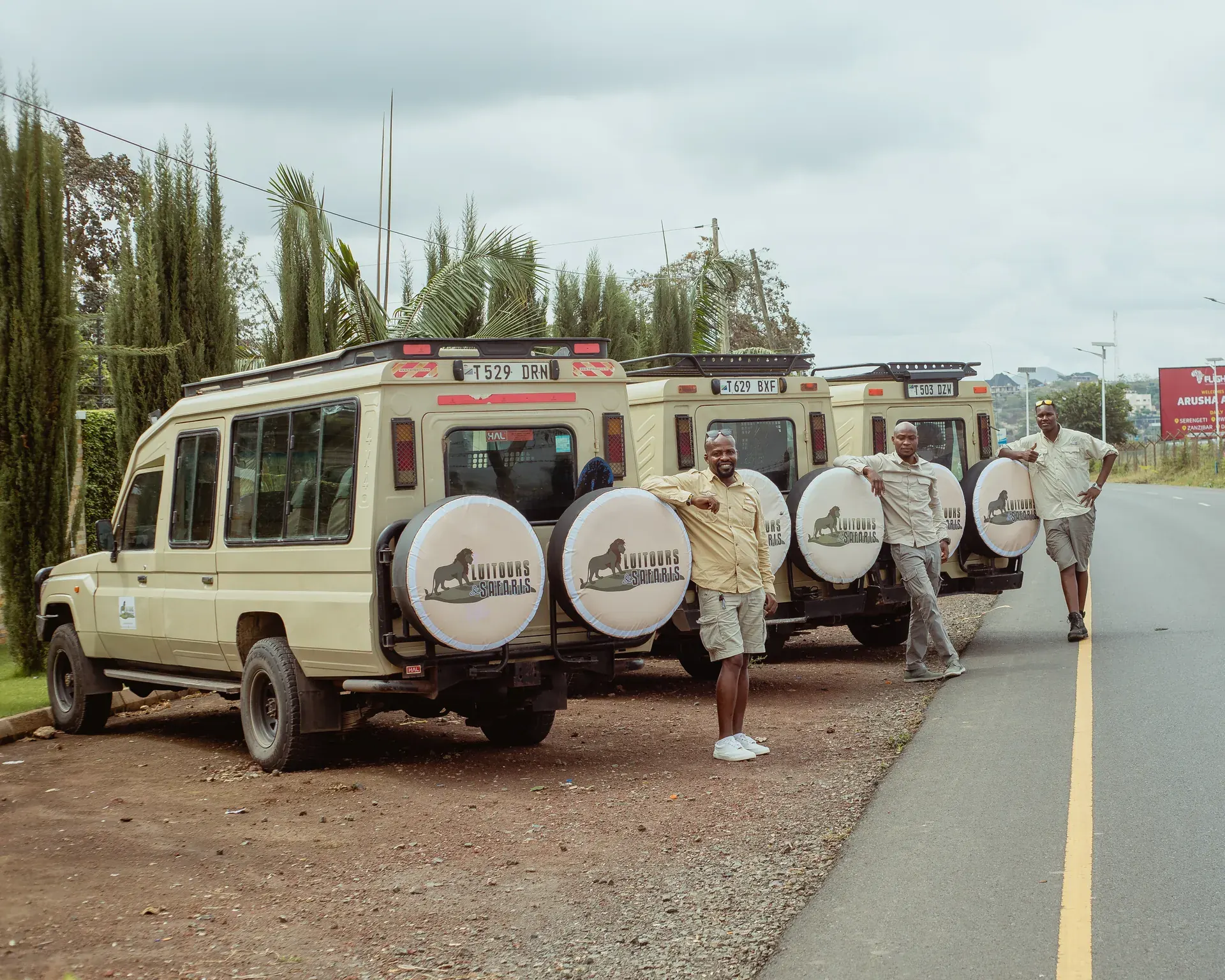 Safari vehicle travelling through a Tanzania wildlife area